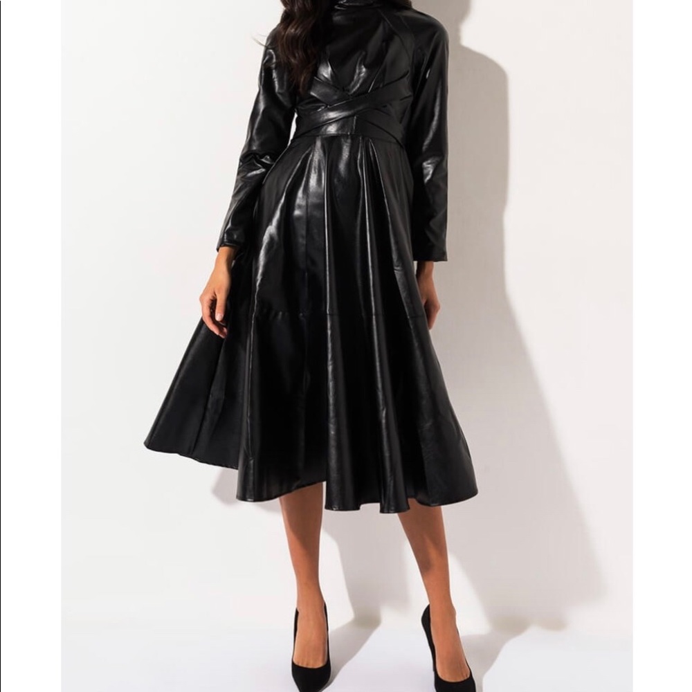 Vegan leather dress